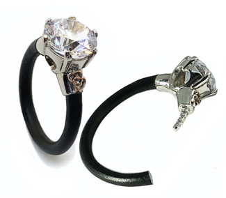 Anello Solitario Bourlesque — Arigiò, gioielli artigianali italiani