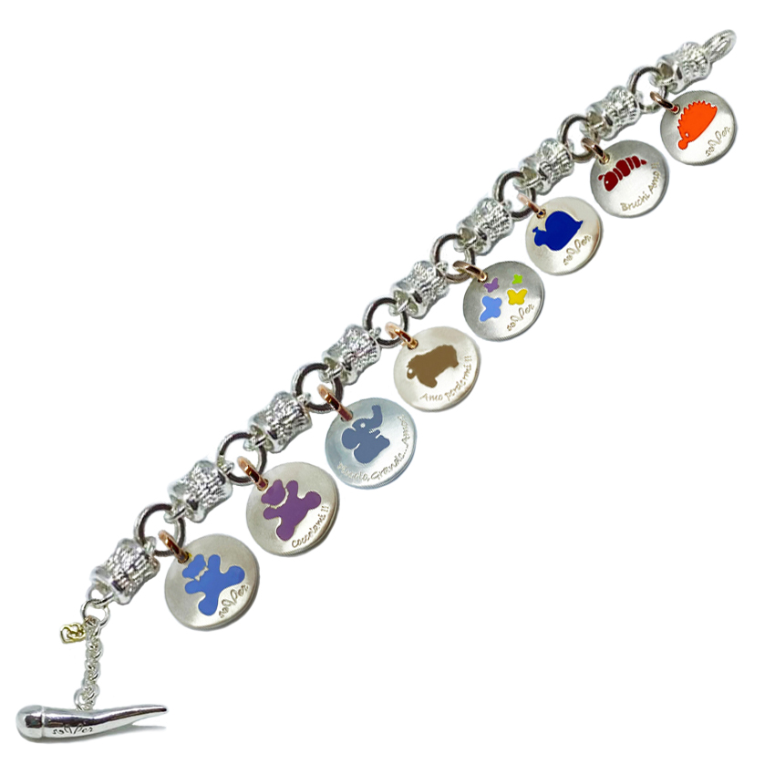Bracciale 'Grimaldi' con Moschettone — Collezione Città del Vento — Arigiò, gioielli artigianali italiani