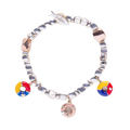 Bracciale Tre Salvagenti smalto e Oro — Collezione Città del Vento — Arigiò, gioielli artigianali italiani