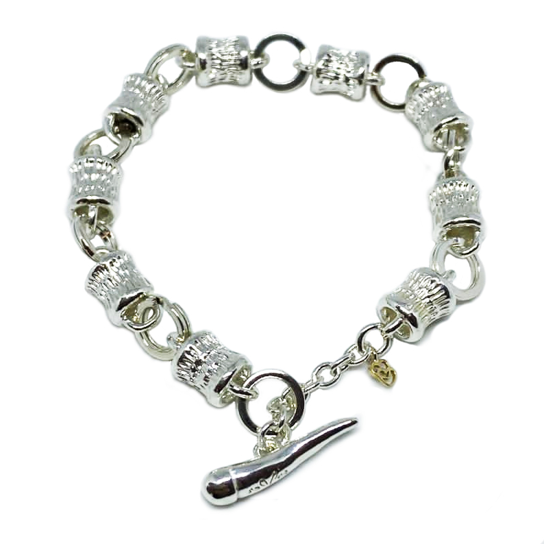 Bracciale 'Grimaldi' con "Cornetto" — Collezione Città del Vento — Arigiò, gioielli artigianali italiani