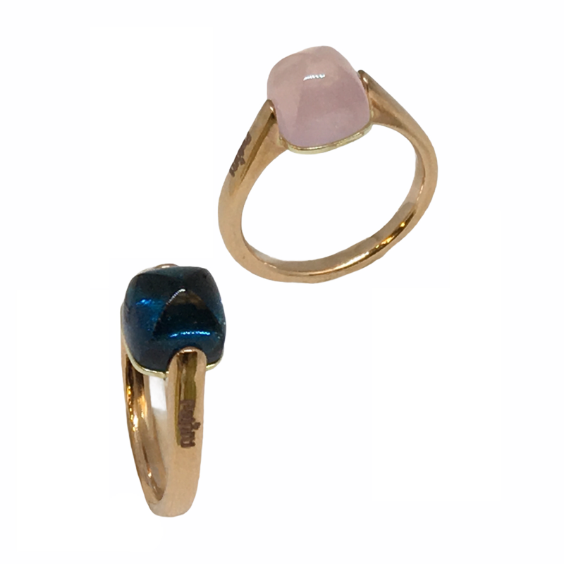 Anello "Cuspide" mini oro e semi-prezioso — Arigiò, gioielli artigianali italiani