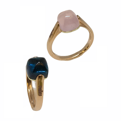 Anello "Cuspide" mini oro e semi-prezioso — Arigiò, gioielli artigianali italiani