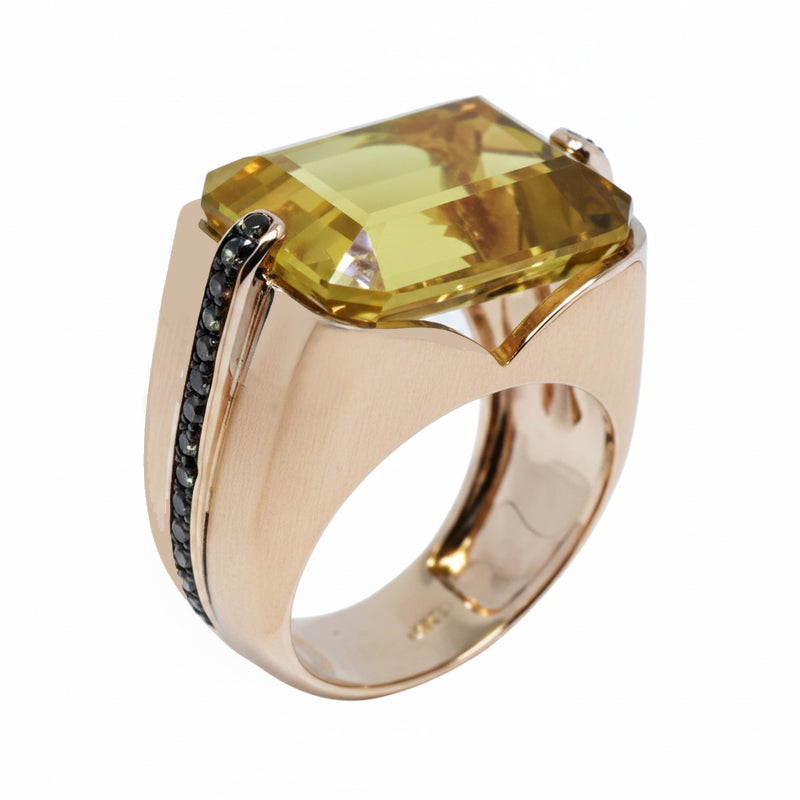 Anello Bell'Epoque in oro. [Progettato per ospitare le vostre pietre].